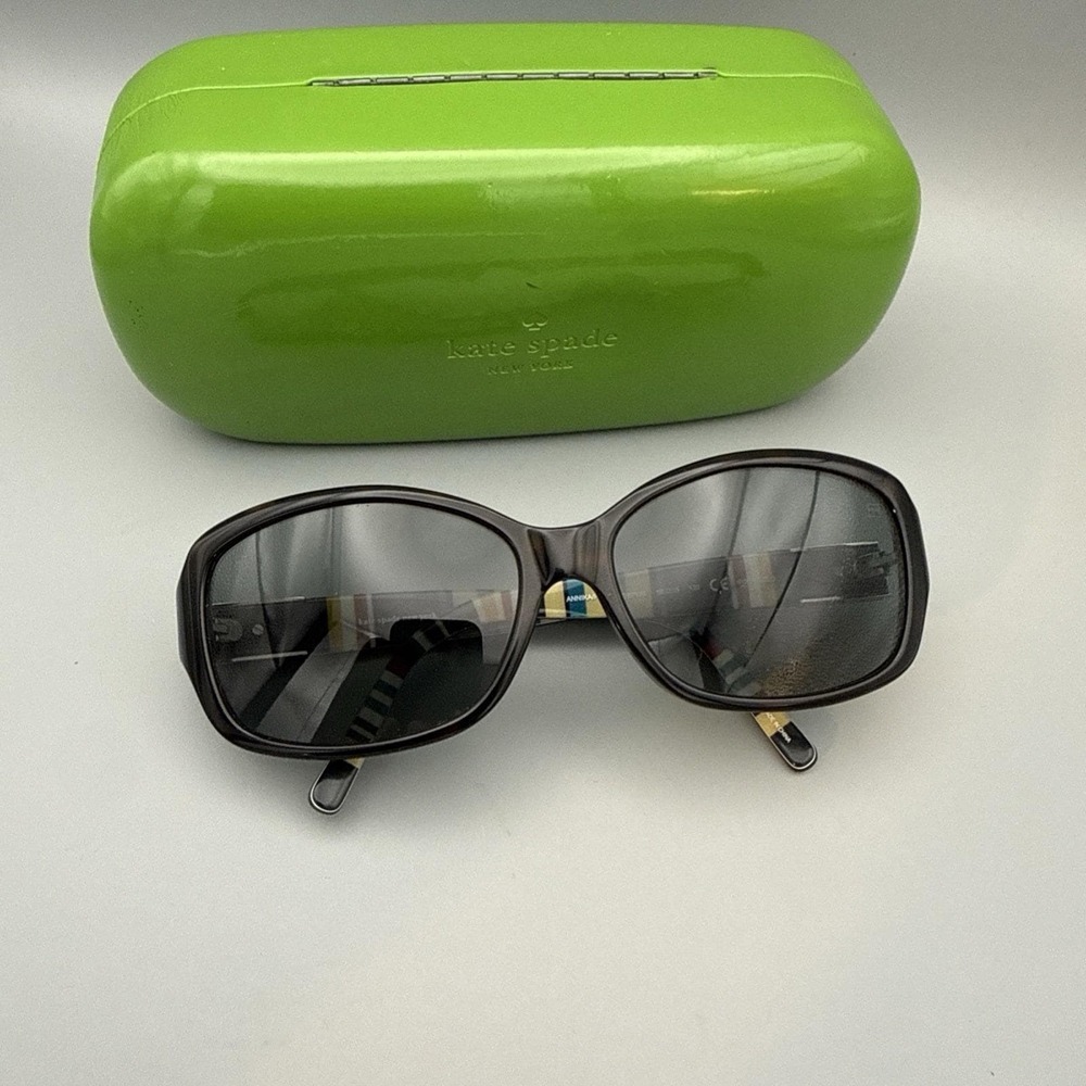 Kate Spade New York Authentic "Annika" Sunglasses "Frames Only" Blk/Striped&Case